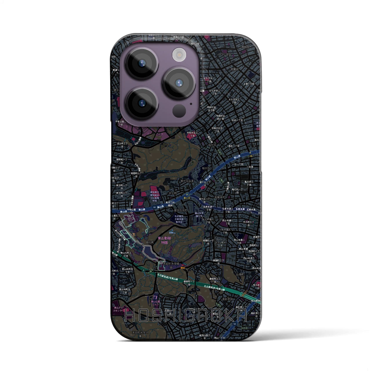 【星ヶ丘（愛知県）】地図柄iPhoneケース（バックカバータイプ）