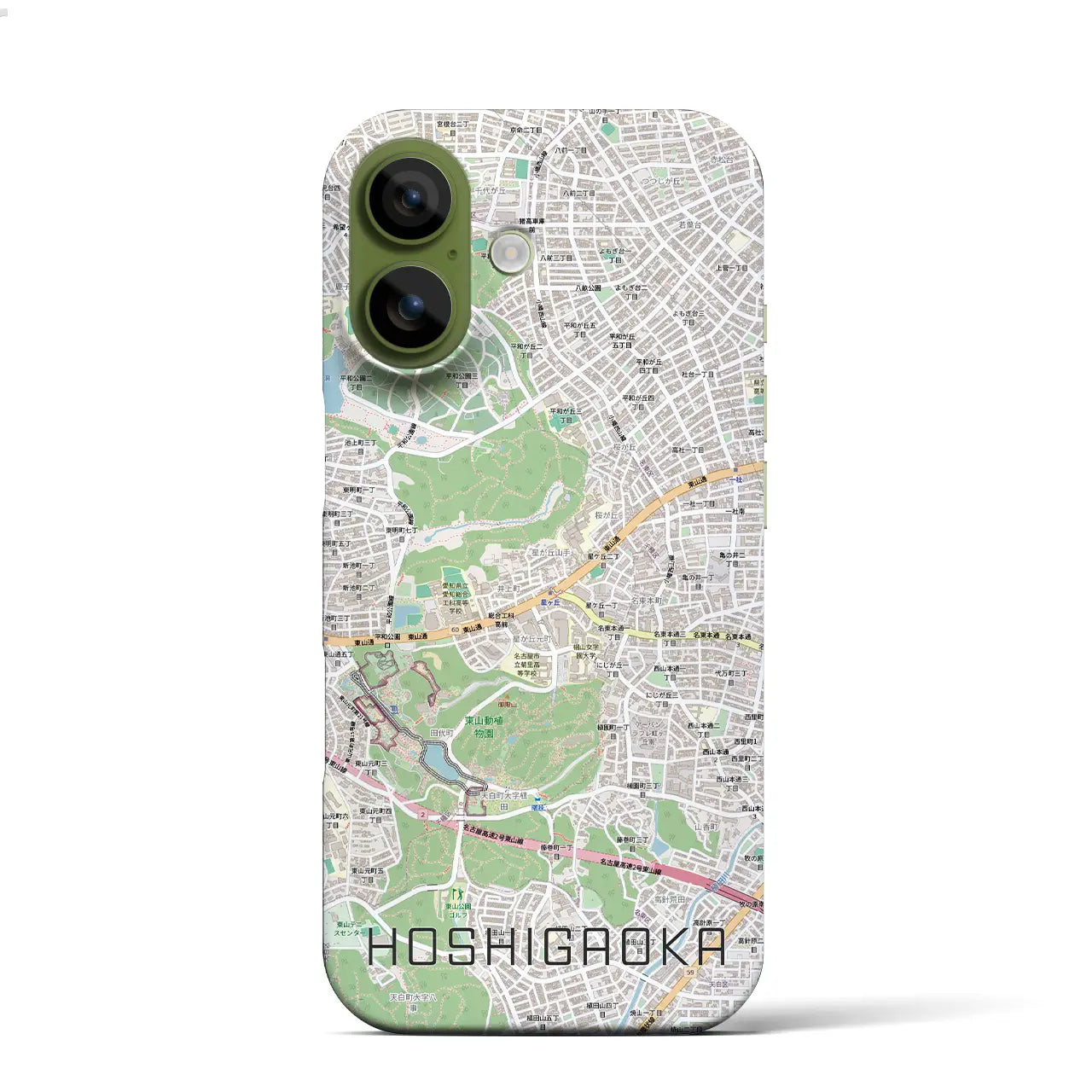 【星ヶ丘（愛知県）】地図柄iPhoneケース（バックカバータイプ）ナチュラル・iPhone 17 Pro Max 用