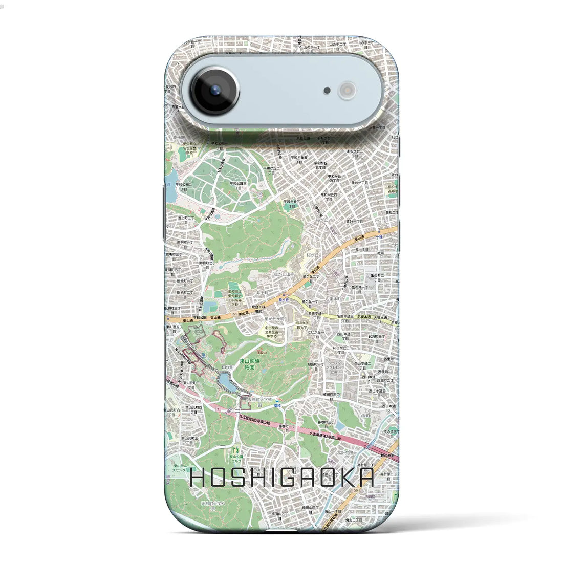 【星ヶ丘(愛知県)】地図柄iPhoneケース(バックカバータイプ)ナチュラル・iPhone 17 Pro Max 用