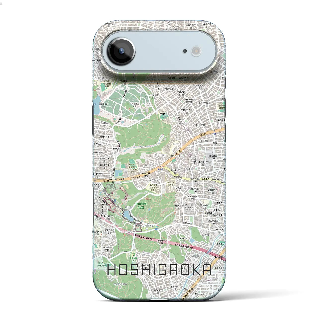 【星ヶ丘（愛知県）】地図柄iPhoneケース（バックカバータイプ）ナチュラル・iPhone 17 Pro Max 用