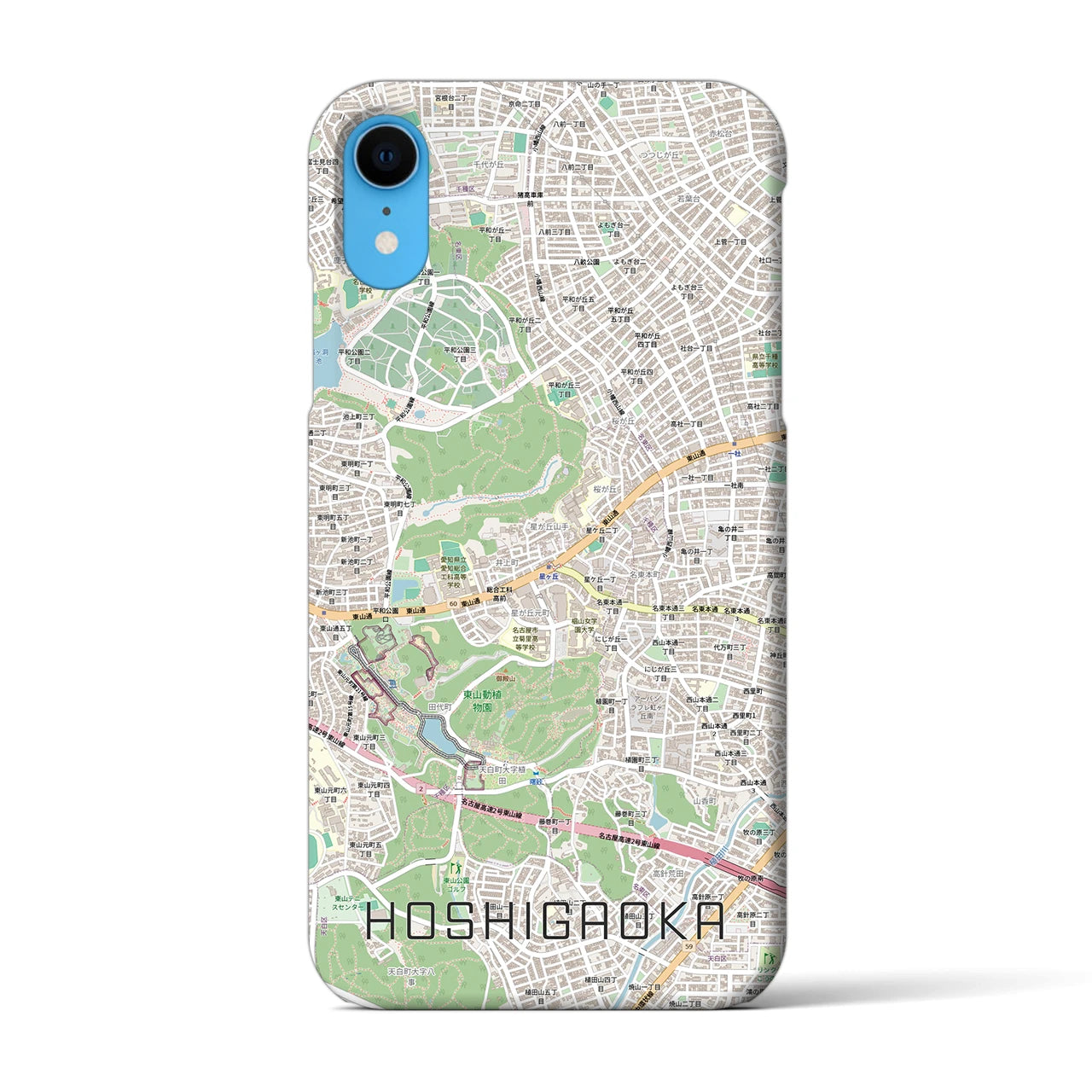 【星ヶ丘（愛知県）】地図柄iPhoneケース（バックカバータイプ）