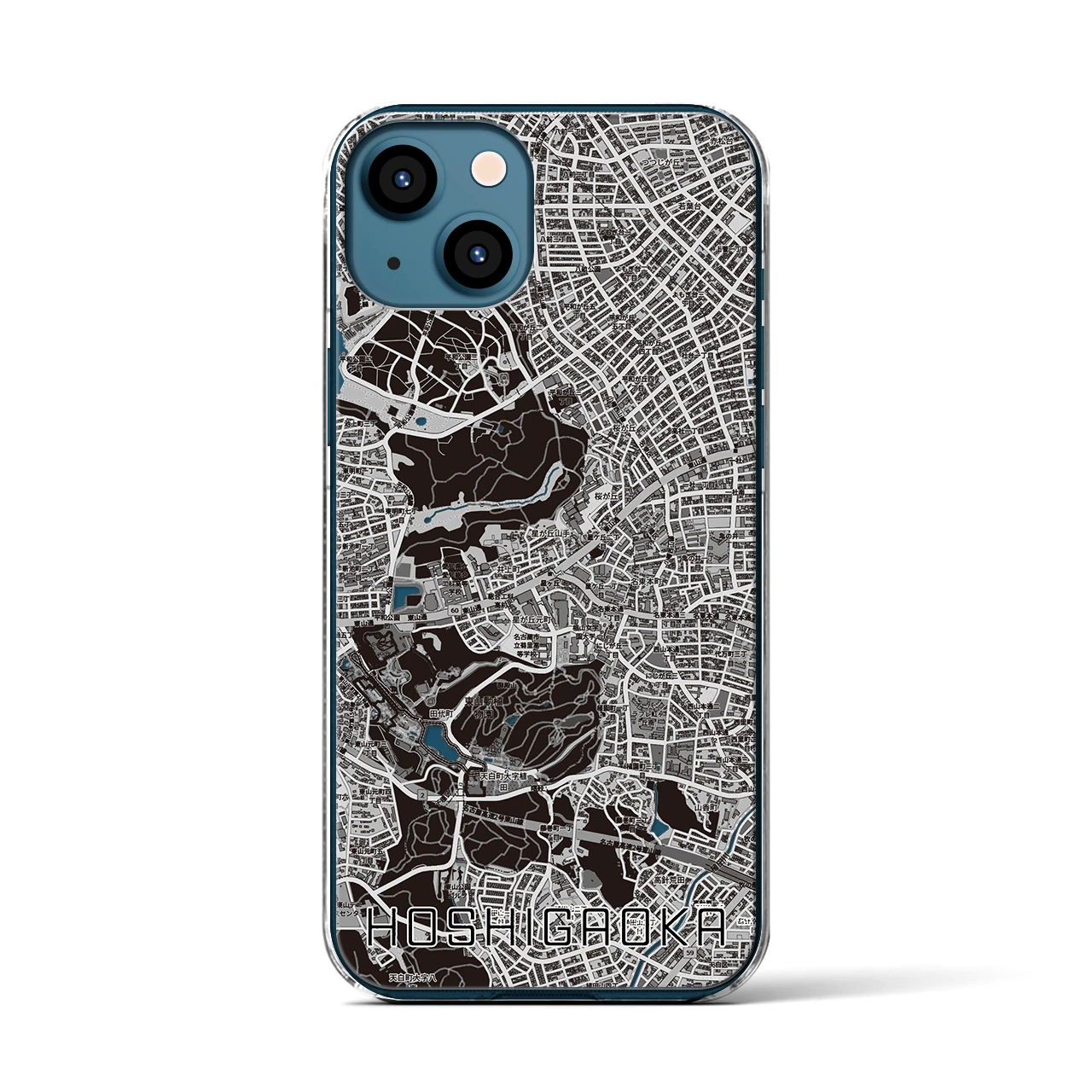 【星ヶ丘（愛知県）】地図柄iPhoneケース（クリアタイプ）