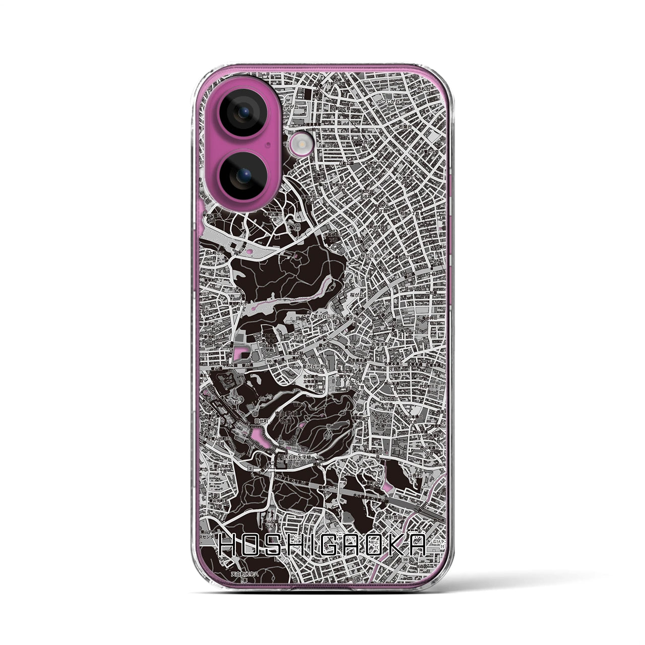 【星ヶ丘（愛知県）】地図柄iPhoneケース（クリアタイプ）