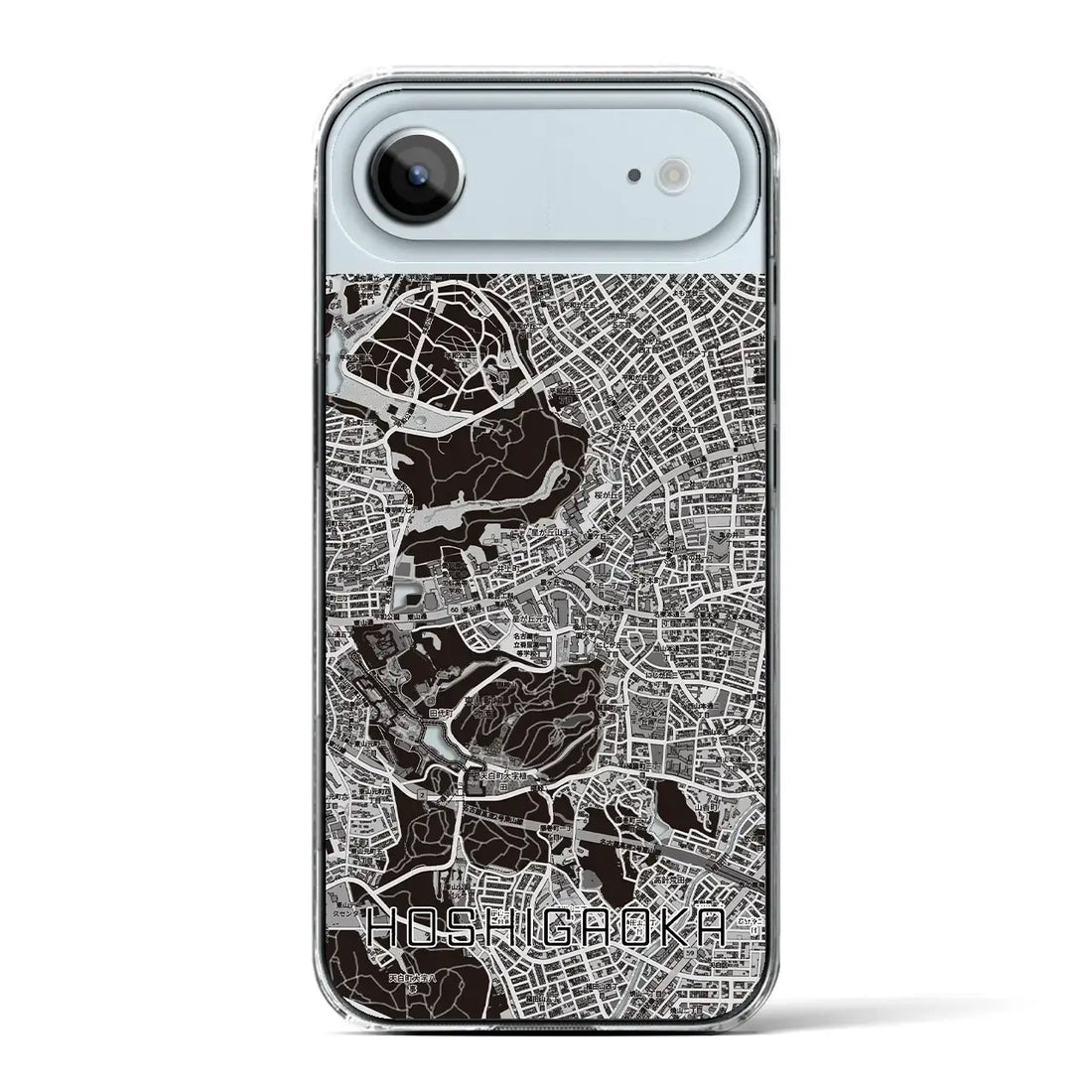 【星ヶ丘（愛知県）】地図柄iPhoneケース（クリアタイプ）モノトーン・iPhone 17 Pro Max 用