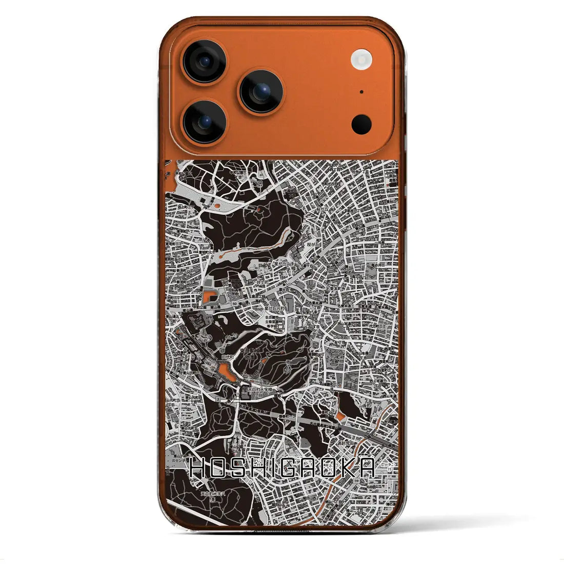 【星ヶ丘（愛知県）】地図柄iPhoneケース（クリアタイプ）モノトーン・iPhone 17 Pro Max 用