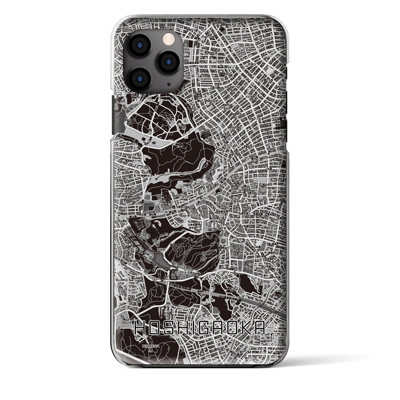 【星ヶ丘（愛知県）】地図柄iPhoneケース（クリアタイプ）