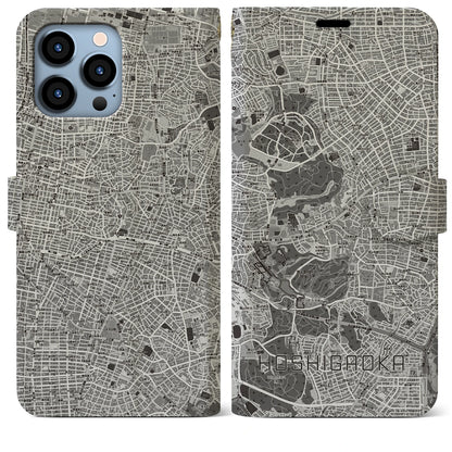 【星ヶ丘（愛知県）】地図柄iPhoneケース（手帳タイプ）