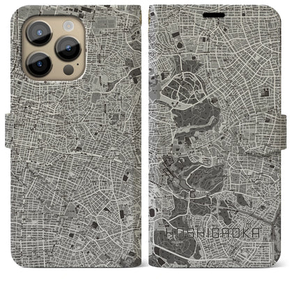 【星ヶ丘（愛知県）】地図柄iPhoneケース（手帳タイプ）