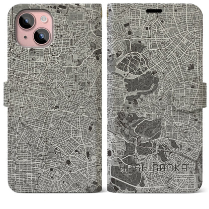 【星ヶ丘（愛知県）】地図柄iPhoneケース（手帳タイプ）