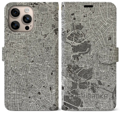 【星ヶ丘（愛知県）】地図柄iPhoneケース（手帳タイプ）