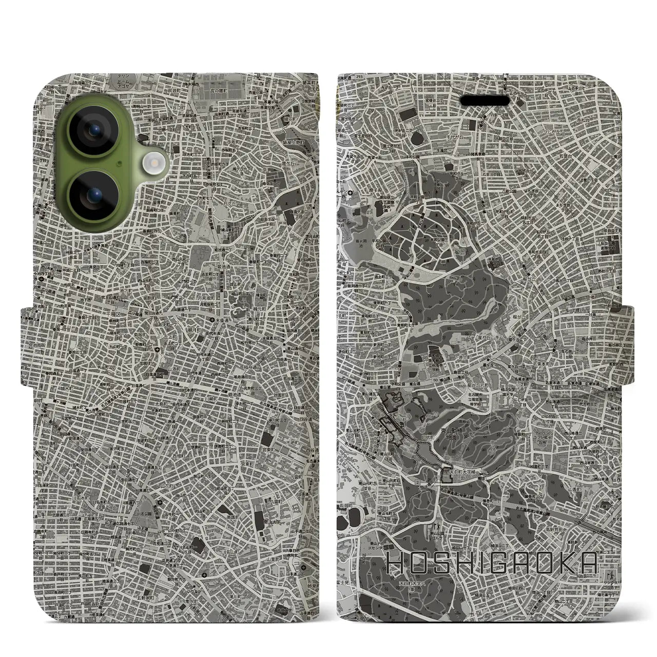 【星ヶ丘（愛知県）】地図柄iPhoneケース（手帳タイプ）