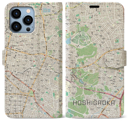 【星ヶ丘（愛知県）】地図柄iPhoneケース（手帳タイプ）