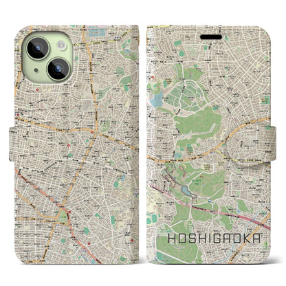 【星ヶ丘（愛知県）】地図柄iPhoneケース（手帳タイプ）