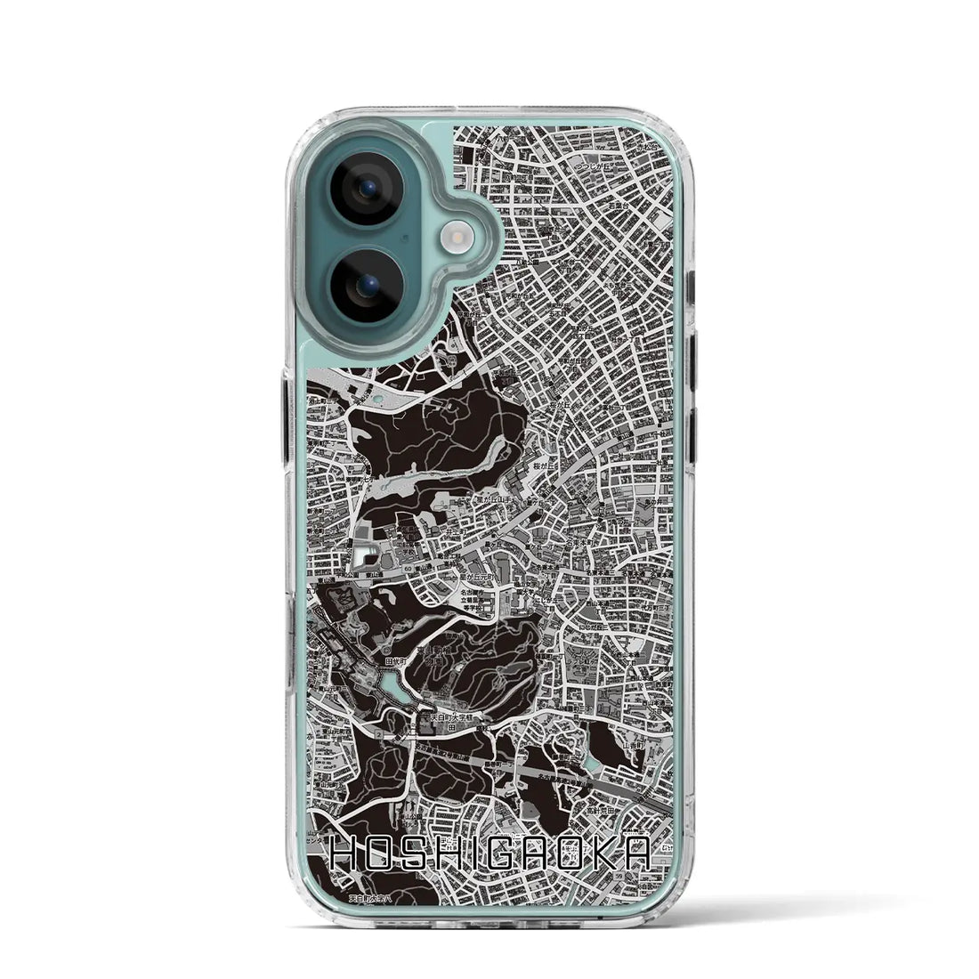 【星ヶ丘（愛知県）】地図柄iPhoneケース（MagSafeタイプ）モノトーン・iPhone 16 Pro 用