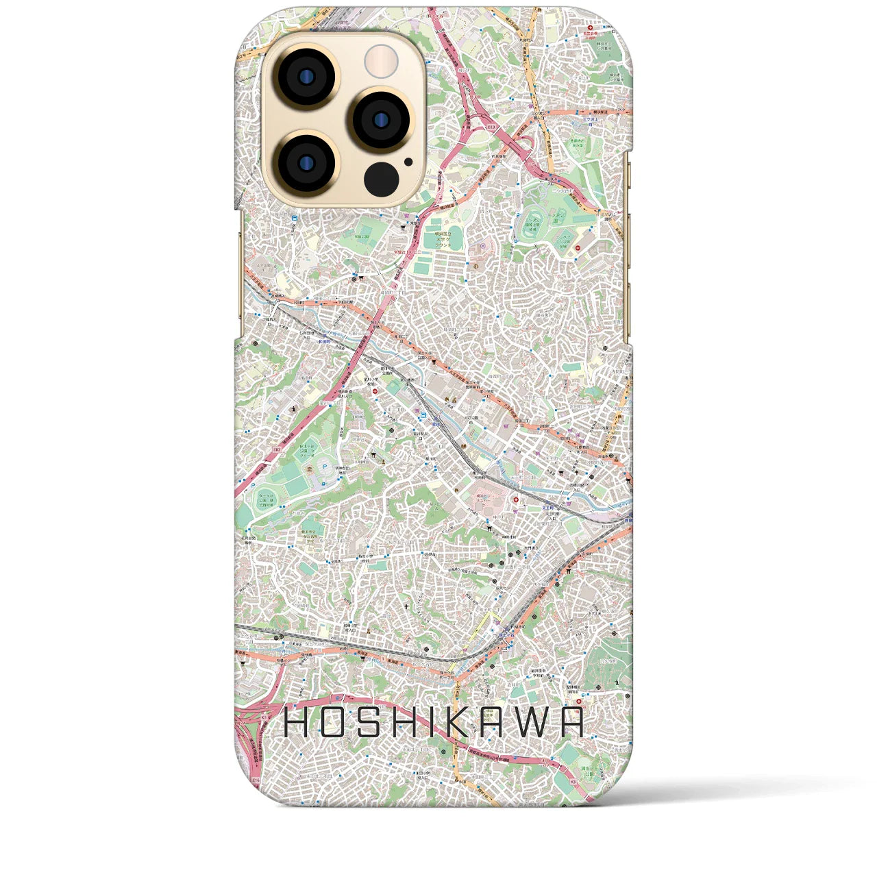 【星川（神奈川県）】地図柄iPhoneケース（バックカバータイプ）