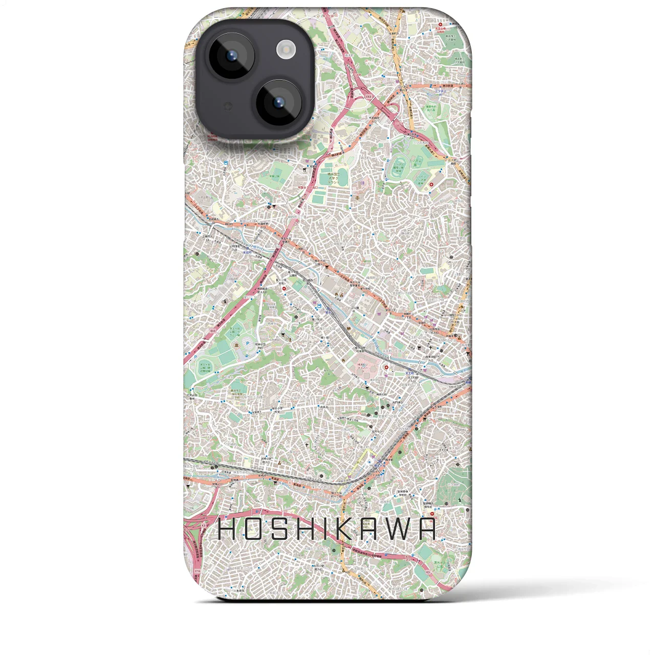 【星川（神奈川県）】地図柄iPhoneケース（バックカバータイプ）