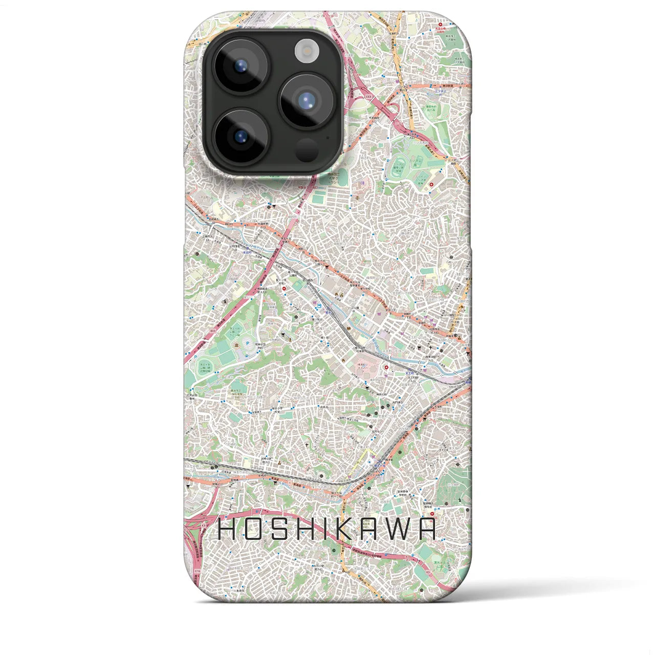 【星川（神奈川県）】地図柄iPhoneケース（バックカバータイプ）