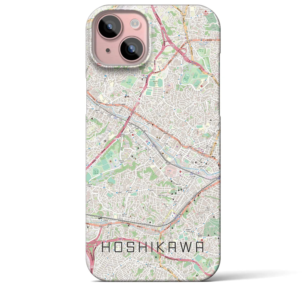 【星川（神奈川県）】地図柄iPhoneケース（バックカバータイプ）