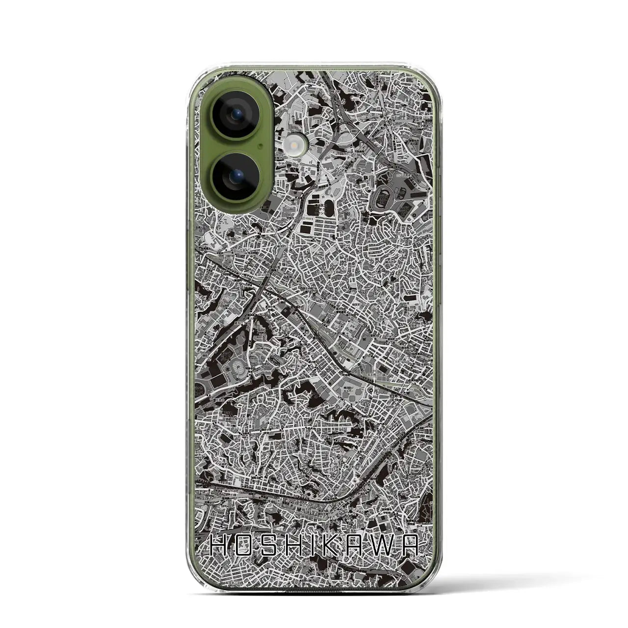 【星川（神奈川県）】地図柄iPhoneケース（クリアタイプ）モノトーン・iPhone 17 Pro Max 用