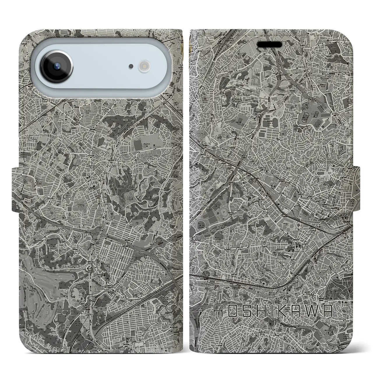 【星川（神奈川県）】地図柄iPhoneケース（手帳タイプ）