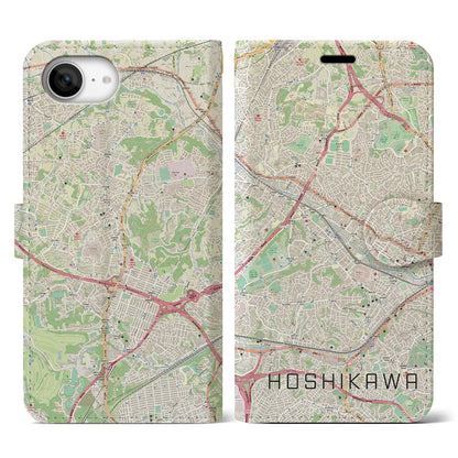 【星川（神奈川県）】地図柄iPhoneケース（手帳タイプ）