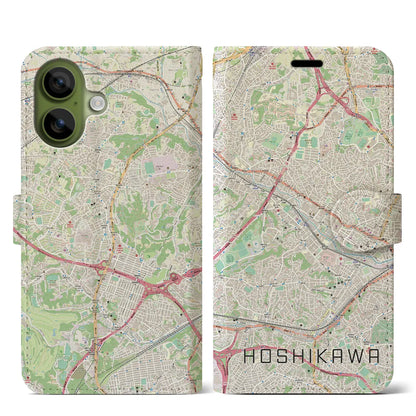 【星川（神奈川県）】地図柄iPhoneケース（手帳タイプ）