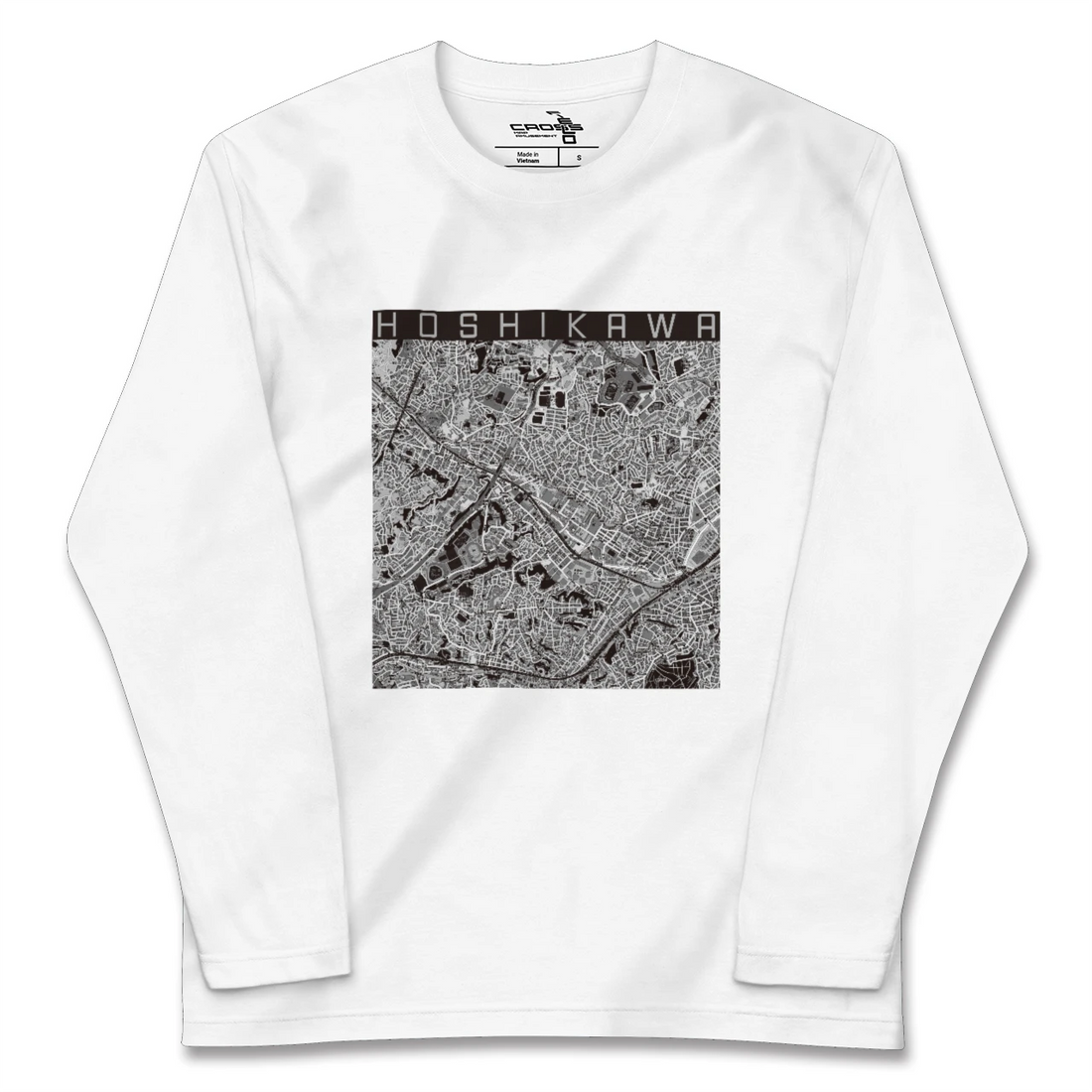 【星川（神奈川県）】地図柄ロングスリーブTシャツ