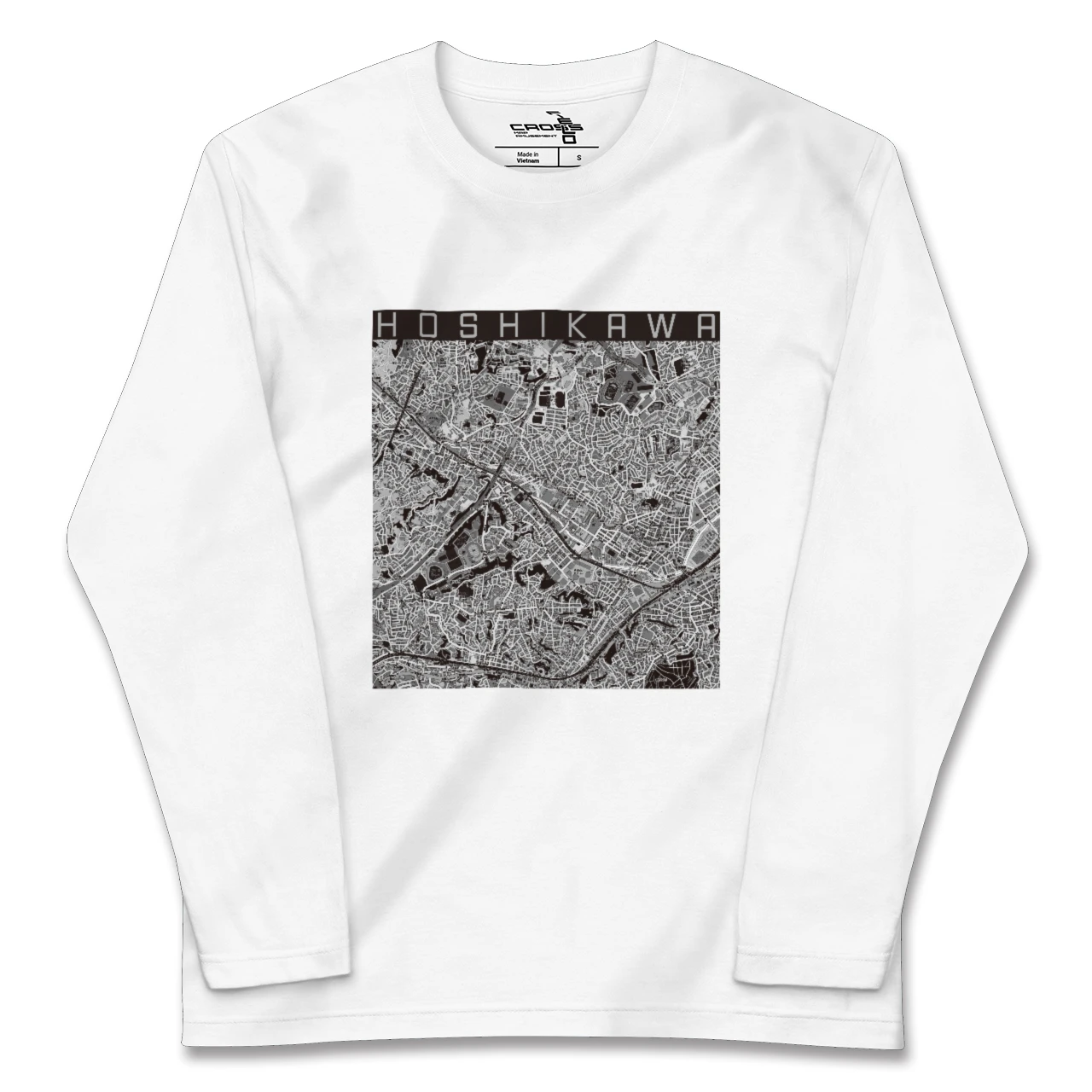 【星川（神奈川県）】地図柄ロングスリーブTシャツ