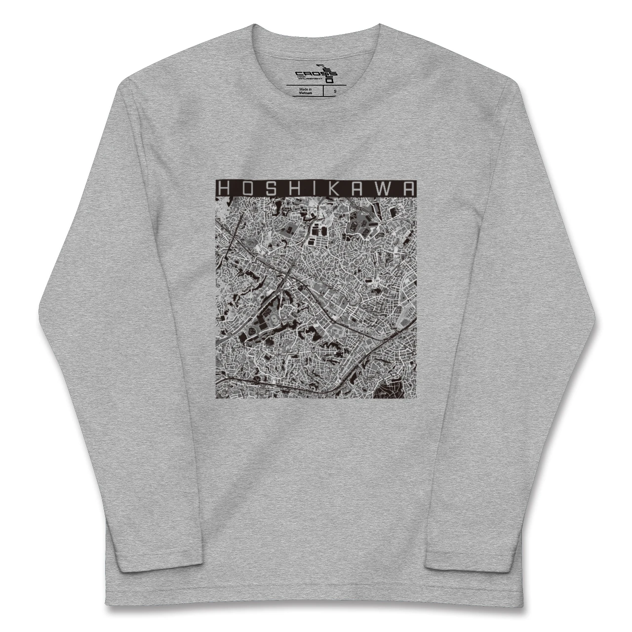 【星川（神奈川県）】地図柄ロングスリーブTシャツ