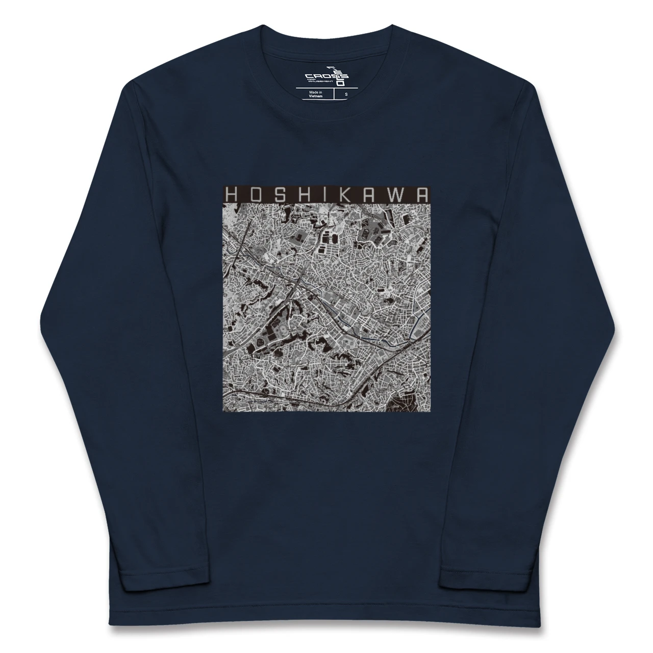 【星川（神奈川県）】地図柄ロングスリーブTシャツ