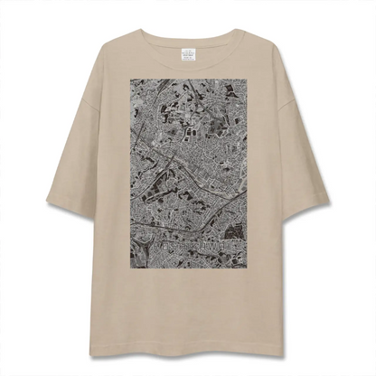【星川（神奈川県）】地図柄ビッグシルエットTシャツ