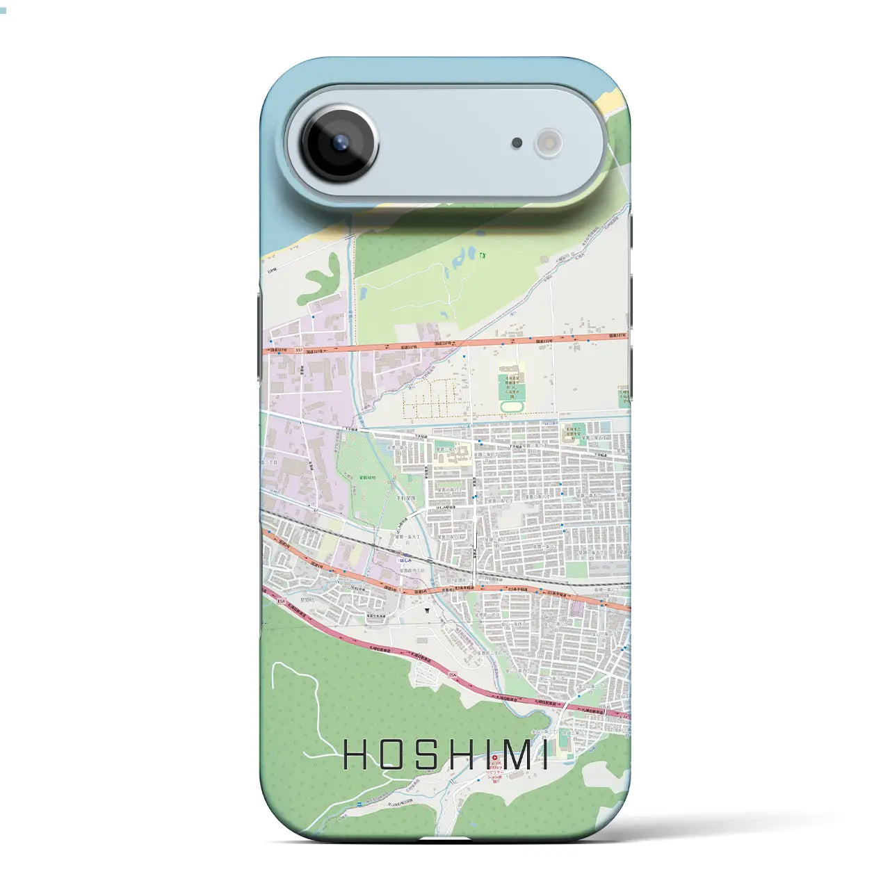 【ほしみ（北海道）】地図柄iPhoneケース（バックカバータイプ）ブラック・iPhone 17 Pro Max 用