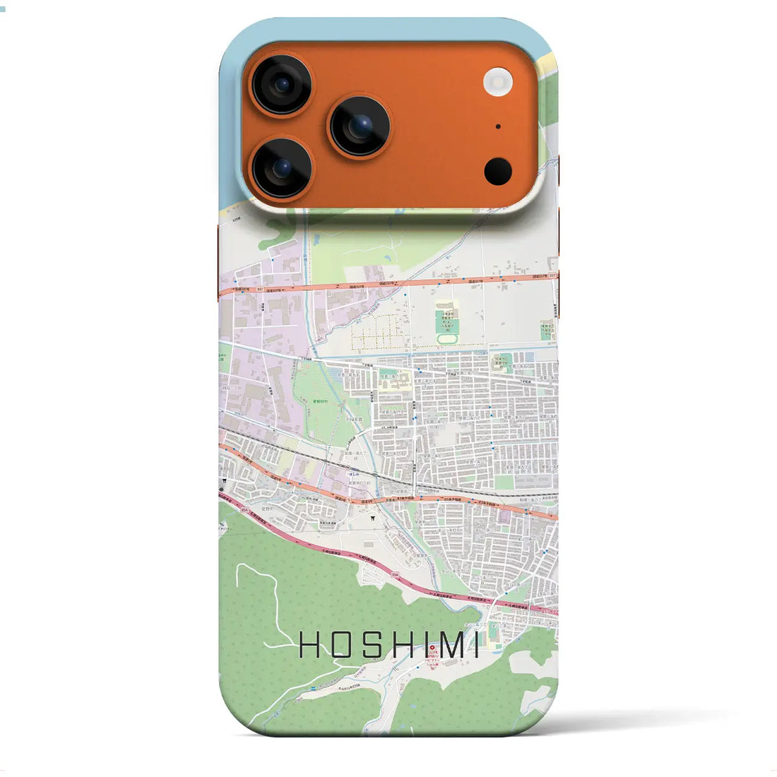 【ほしみ(北海道)】地図柄iPhoneケース(バックカバータイプ)ブラック・iPhone 17 Pro Max 用