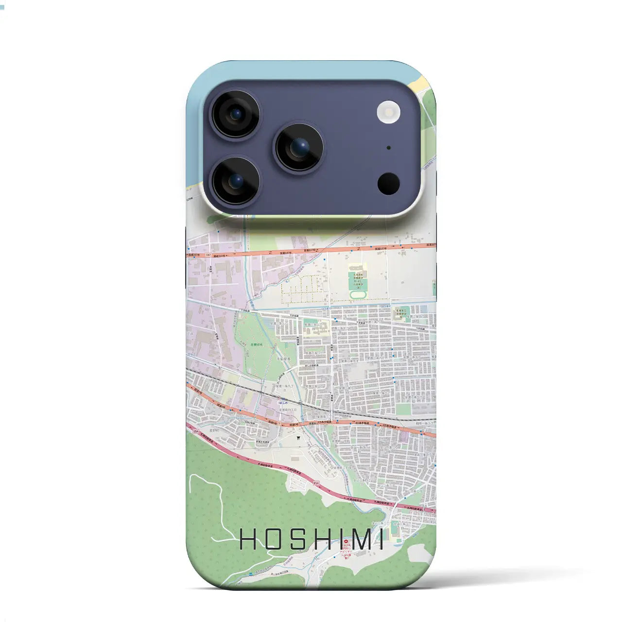 【ほしみ（北海道）】地図柄iPhoneケース（バックカバータイプ）
