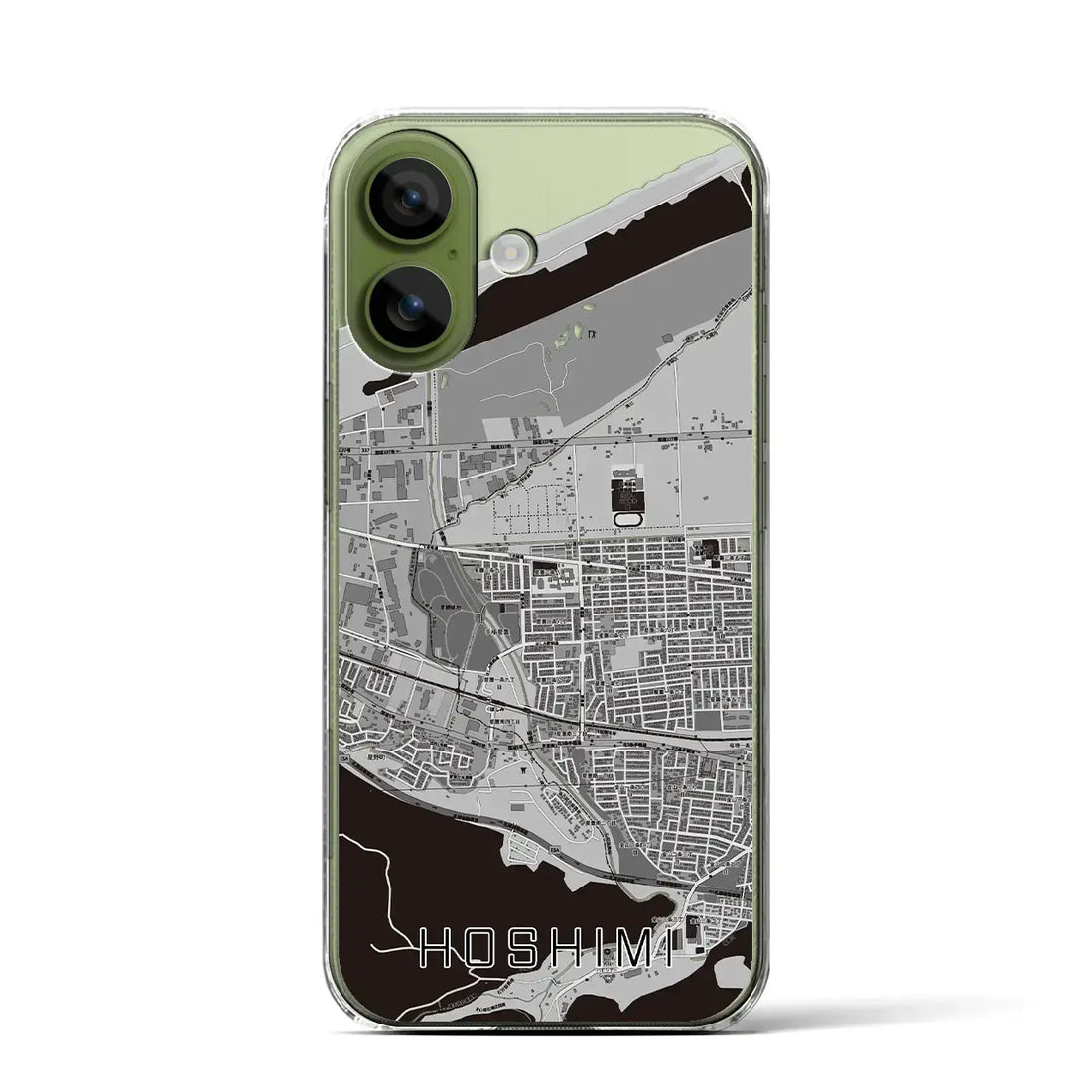 【ほしみ(北海道)】地図柄iPhoneケース(クリアタイプ)モノトーン・iPhone 17 Pro Max 用