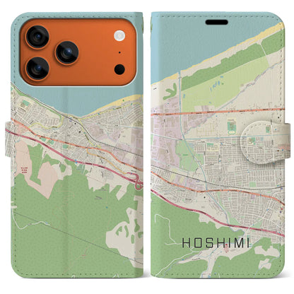 【ほしみ（北海道）】地図柄iPhoneケース（手帳タイプ）