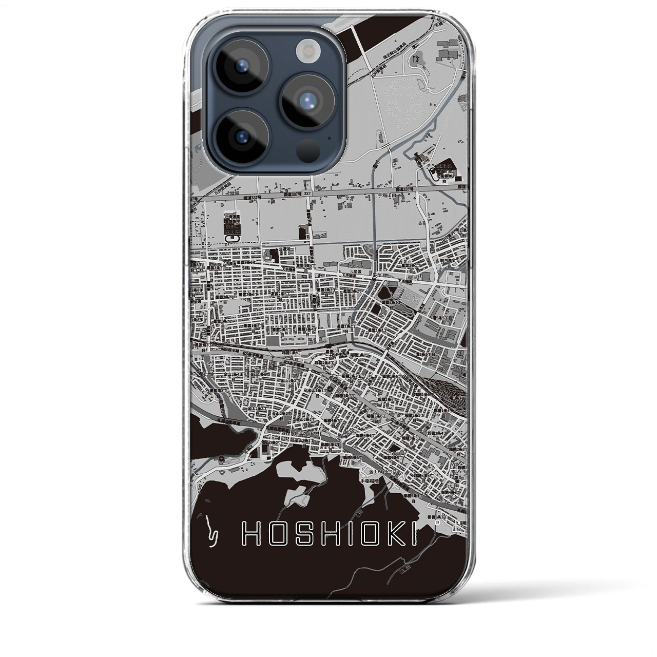 【星置（北海道）】地図柄iPhoneケース（クリアタイプ）