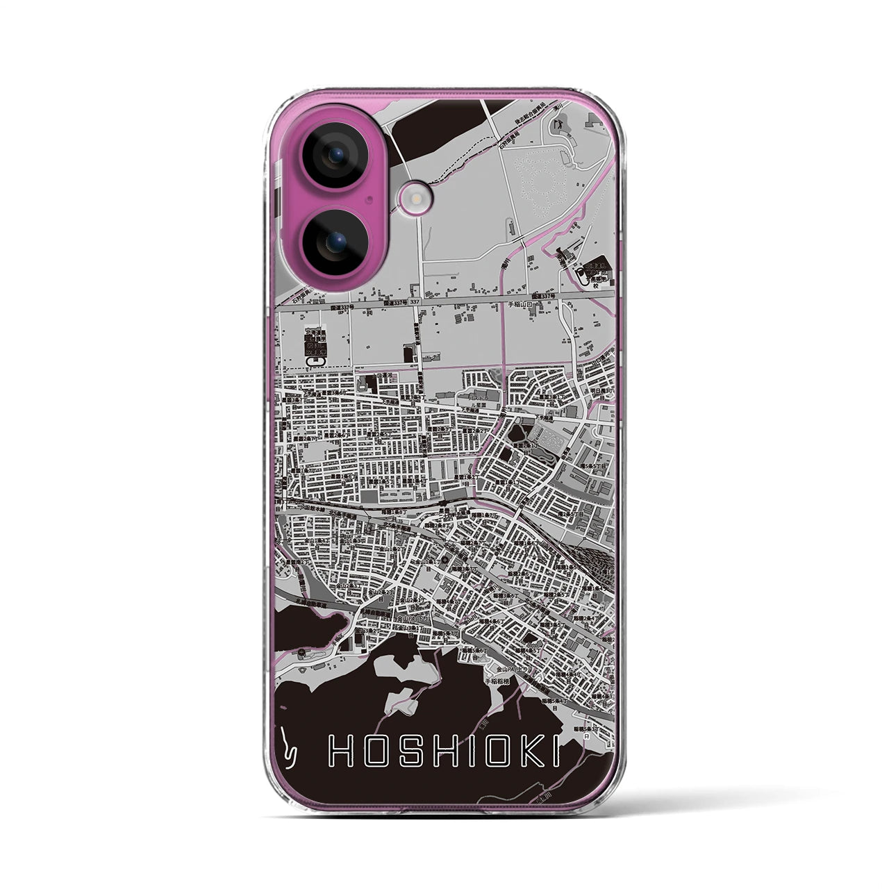 【星置（北海道）】地図柄iPhoneケース（クリアタイプ）