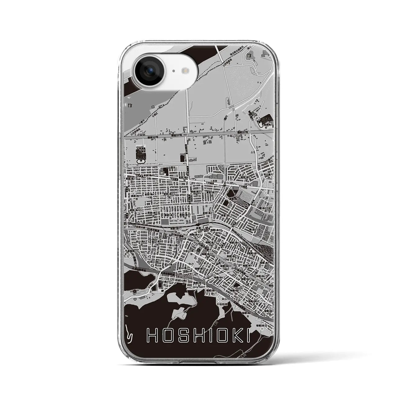 【星置（北海道）】地図柄iPhoneケース（クリアタイプ）