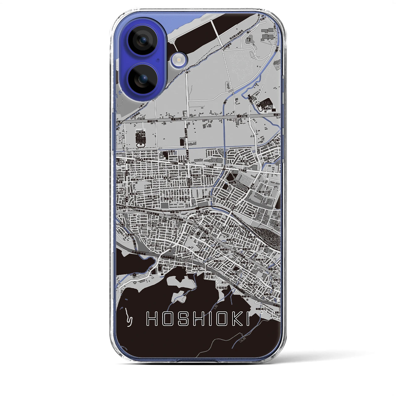 【星置（北海道）】地図柄iPhoneケース（クリアタイプ）