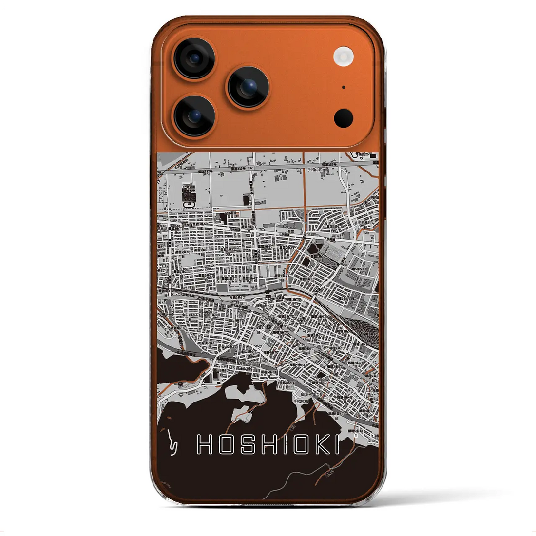 【星置（北海道）】地図柄iPhoneケース（クリアタイプ）