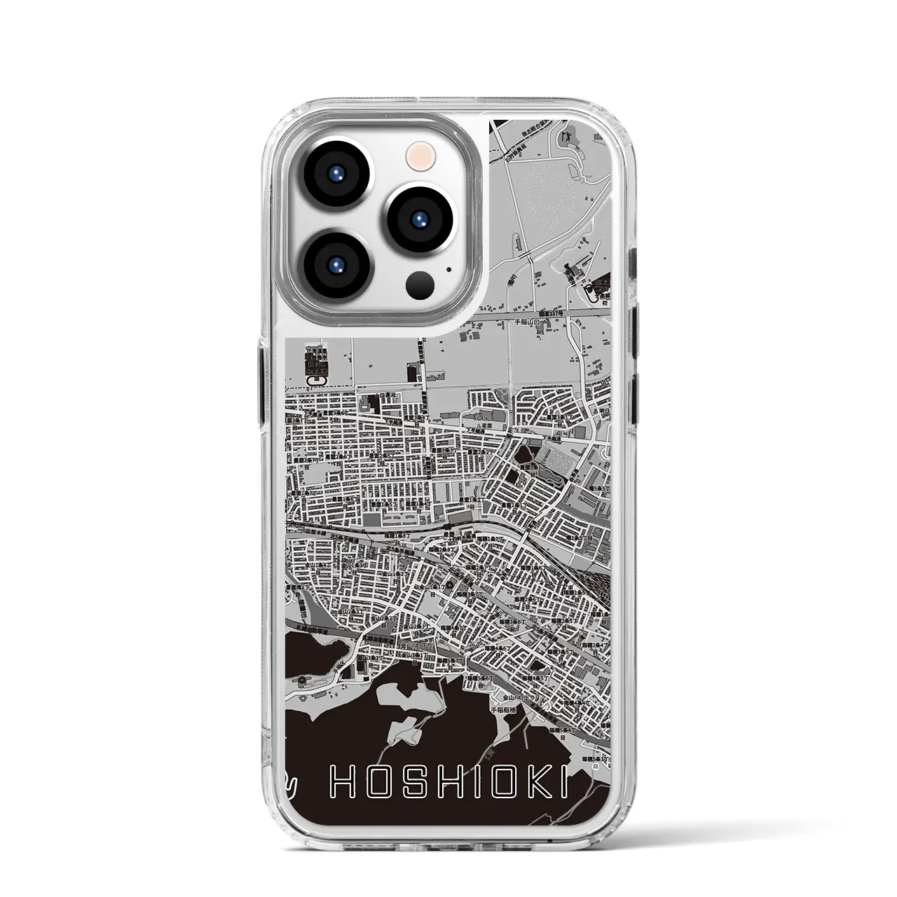 【星置（北海道）】地図柄iPhoneケース（MagSafeタイプ）