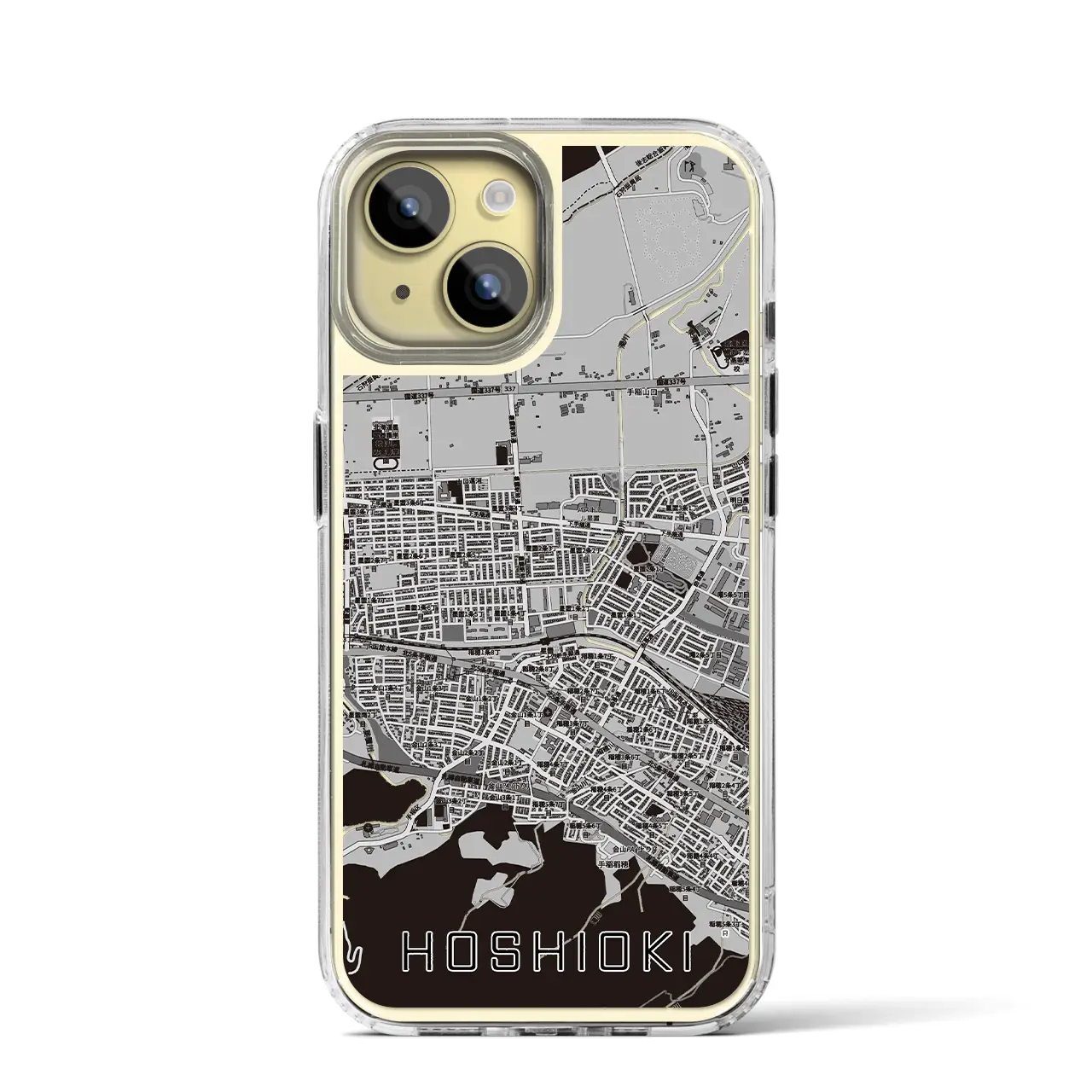 【星置（北海道）】地図柄iPhoneケース（MagSafeタイプ）