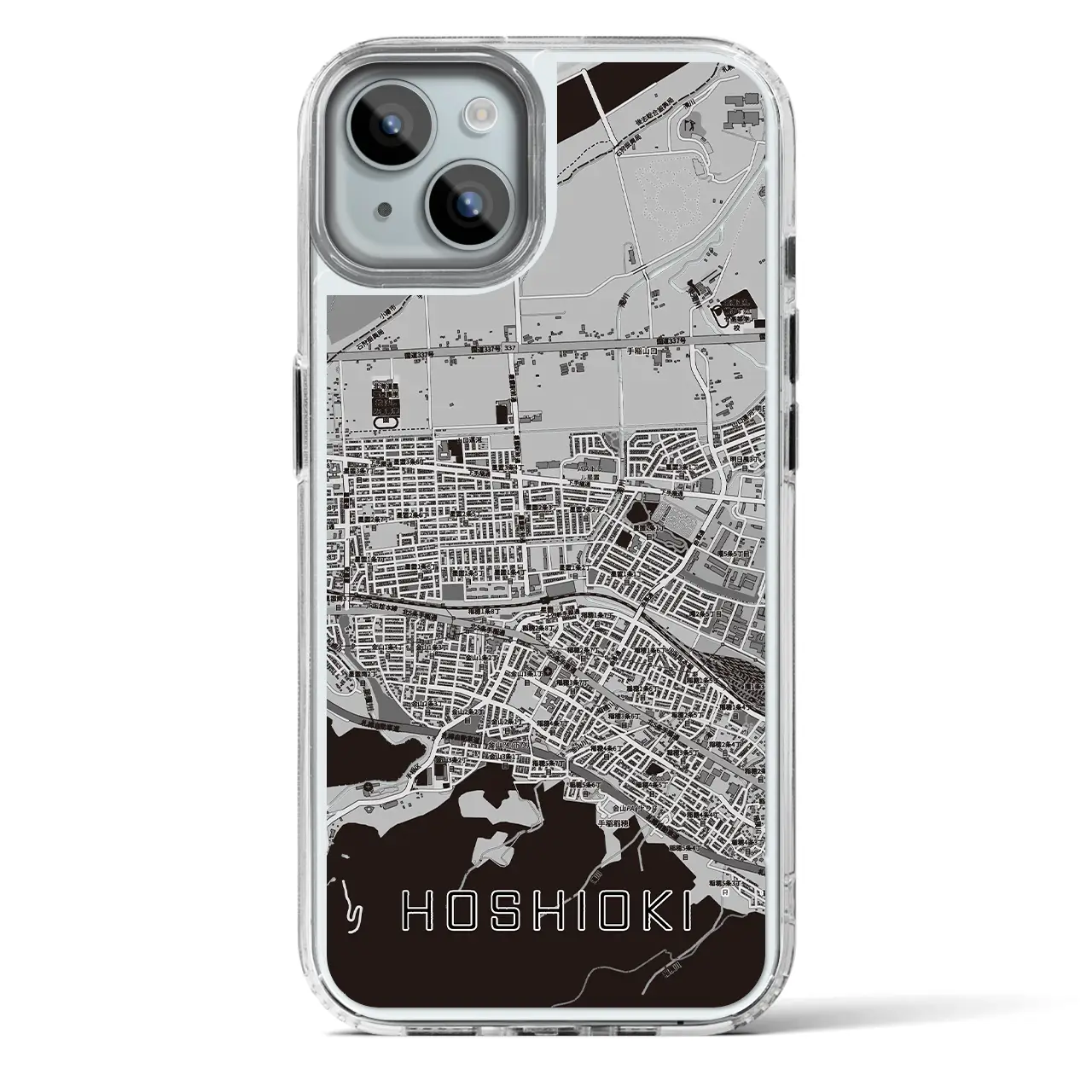 【星置（北海道）】地図柄iPhoneケース（MagSafeタイプ）