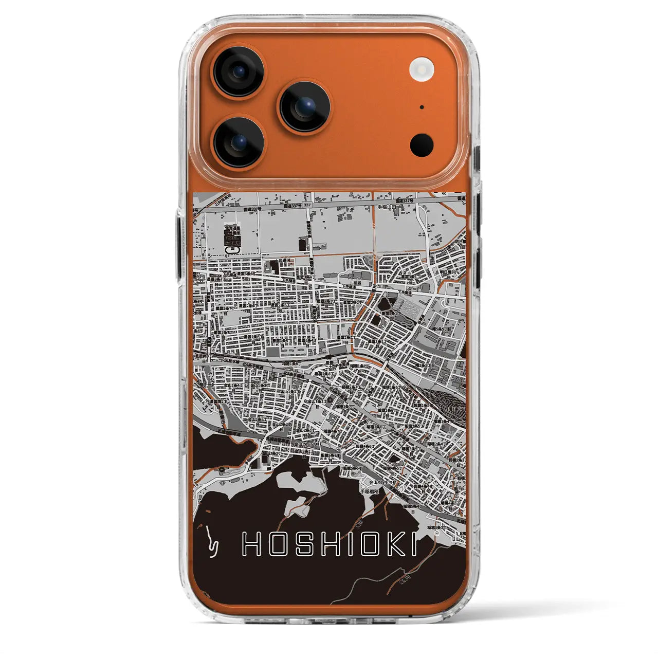 【星置（北海道）】地図柄iPhoneケース（MagSafeタイプ）