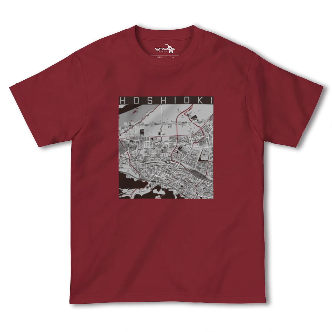 【星置（北海道）】地図柄ヘビーウェイトTシャツ
