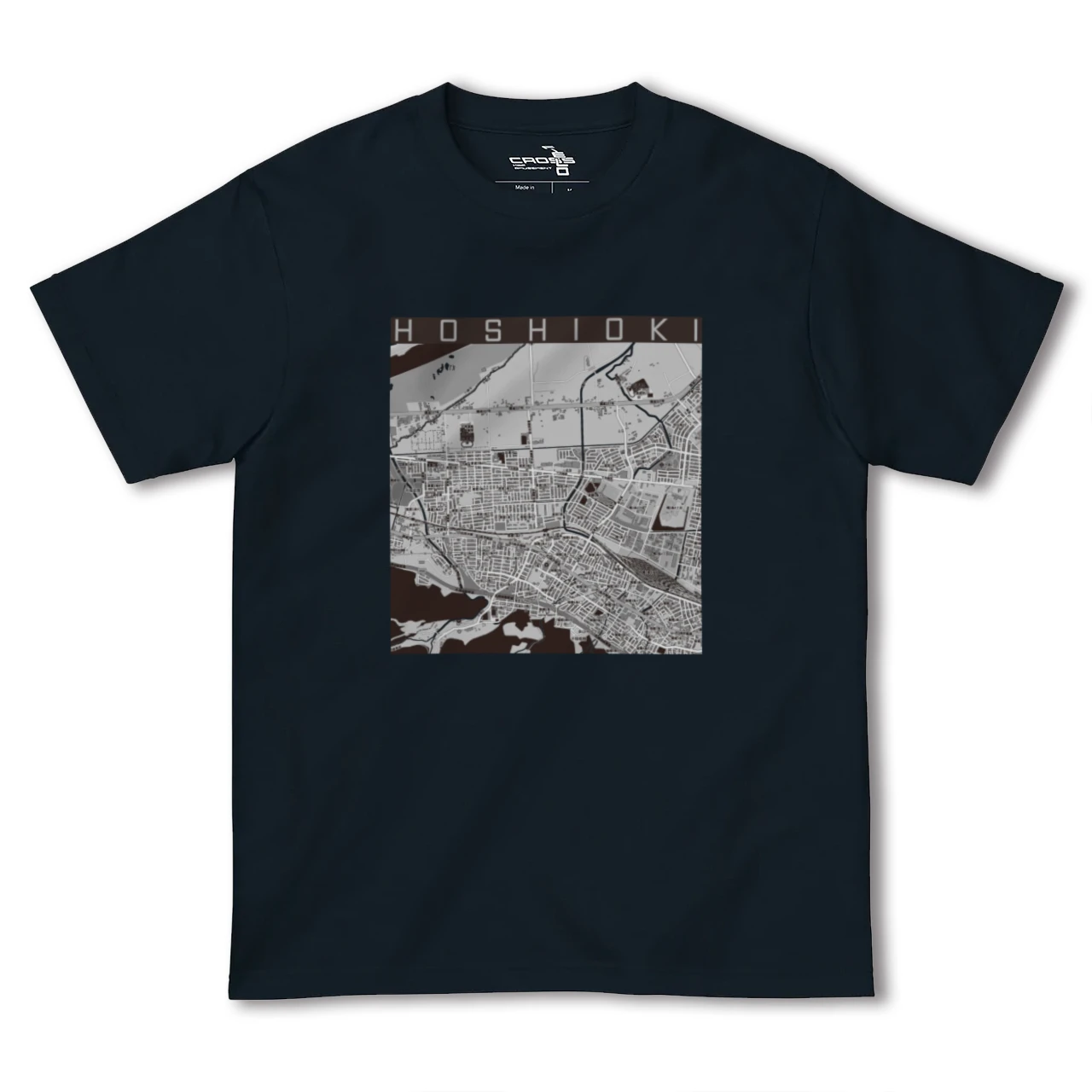 【星置（北海道）】地図柄ヘビーウェイトTシャツ