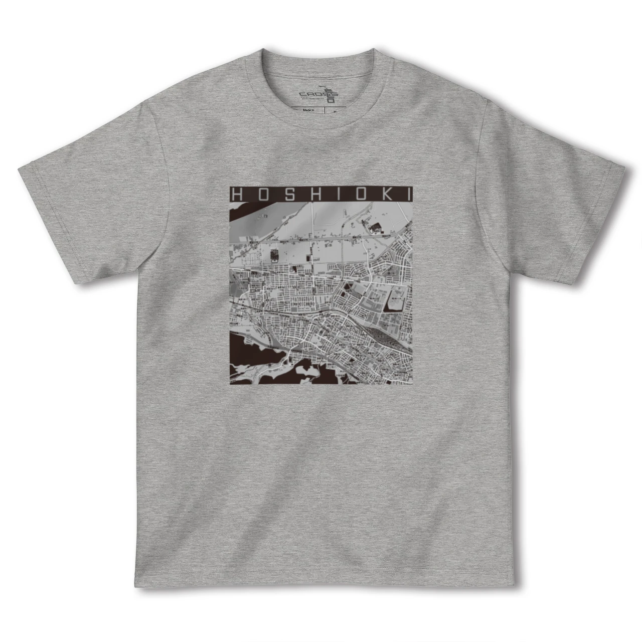 【星置（北海道）】地図柄ヘビーウェイトTシャツ