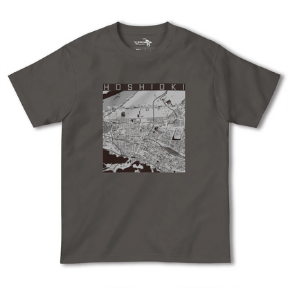 【星置（北海道）】地図柄ヘビーウェイトTシャツ