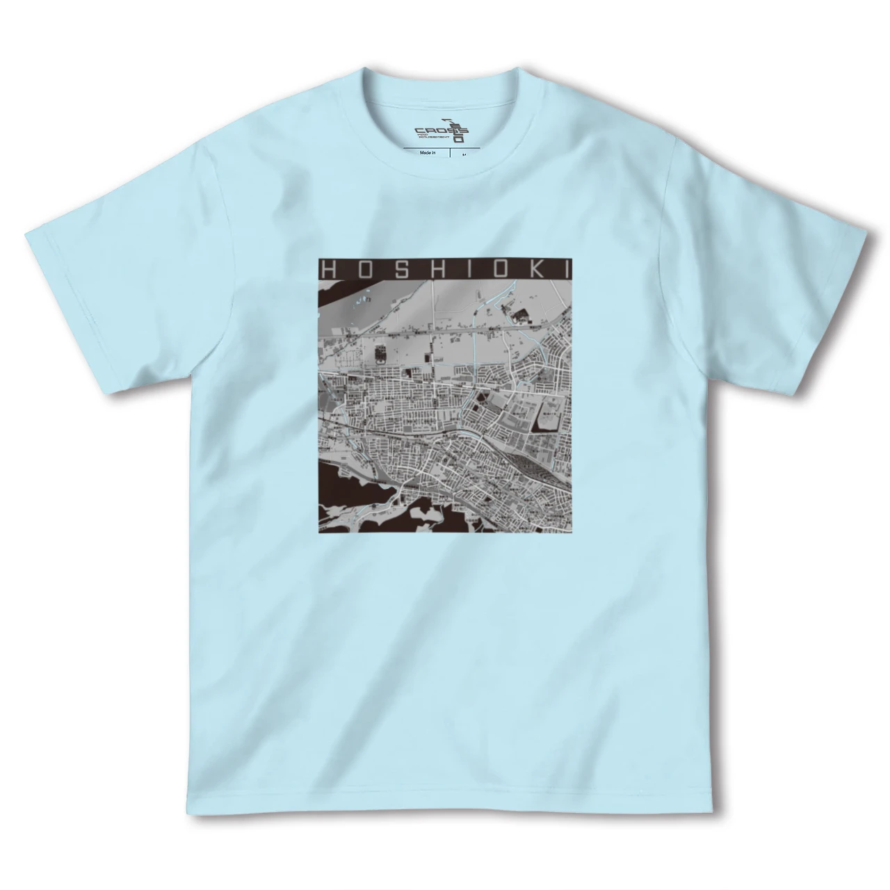 【星置（北海道）】地図柄ヘビーウェイトTシャツ
